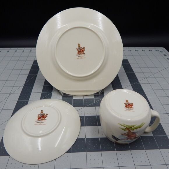 Royal Doulton Bunnykins Child 3 Piece Set English Fine Bone China Stoke on Trent - Picture 2 of 9